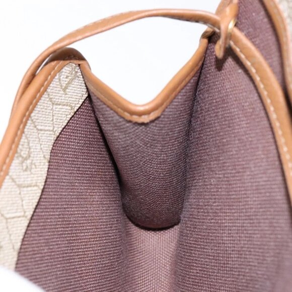 Christian Dior Honeycomb Canvas Shoulder Bag PVC Beige Gold Auth sw1104 - Picture 14 of 16